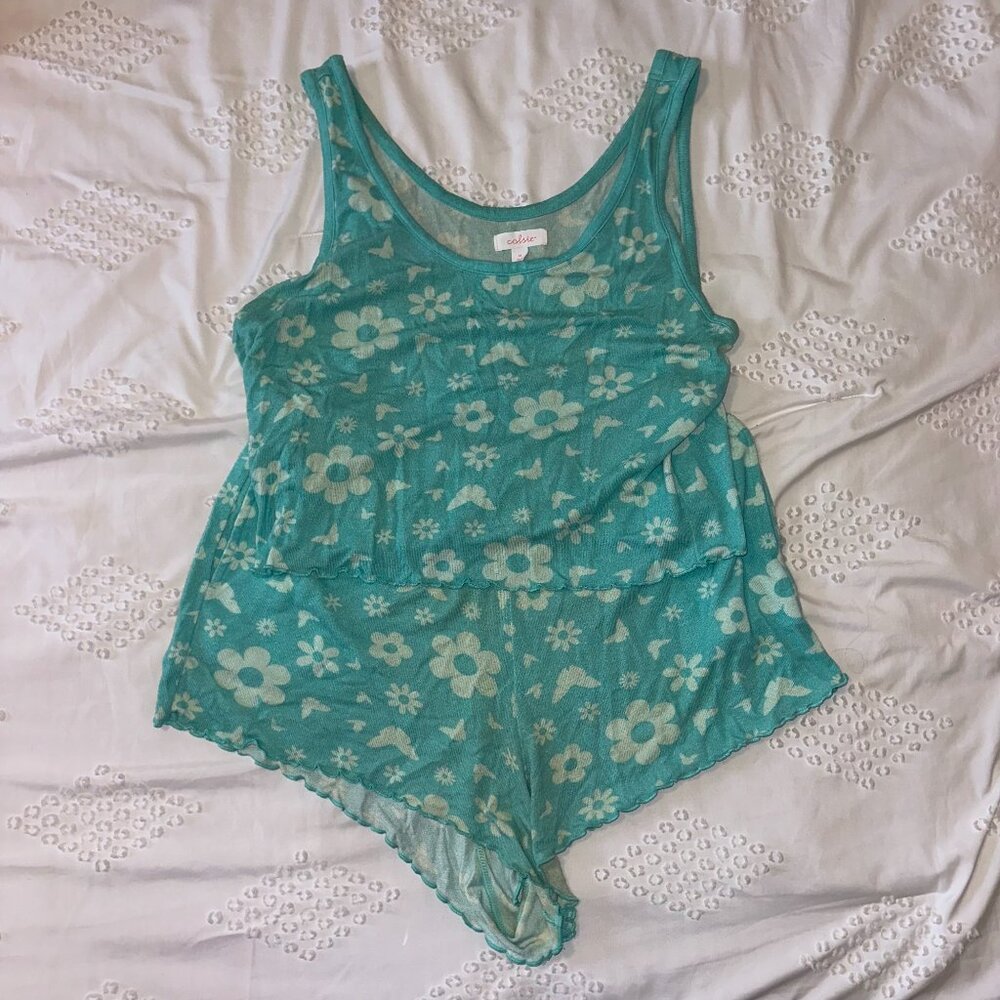 Blue Flower PJ Set